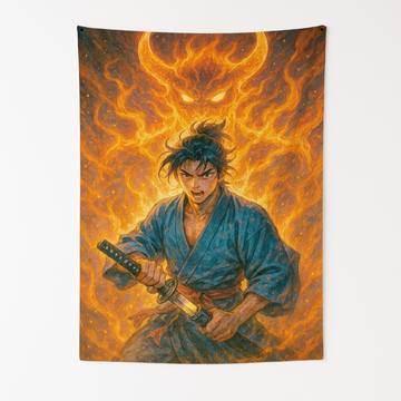 SAMURAI SPIRIT AWAKENING WALL TAPESTRY