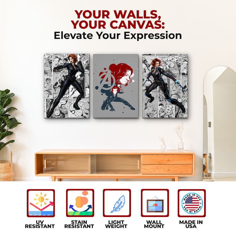 BLACK WIDOW CANVAS DECOR