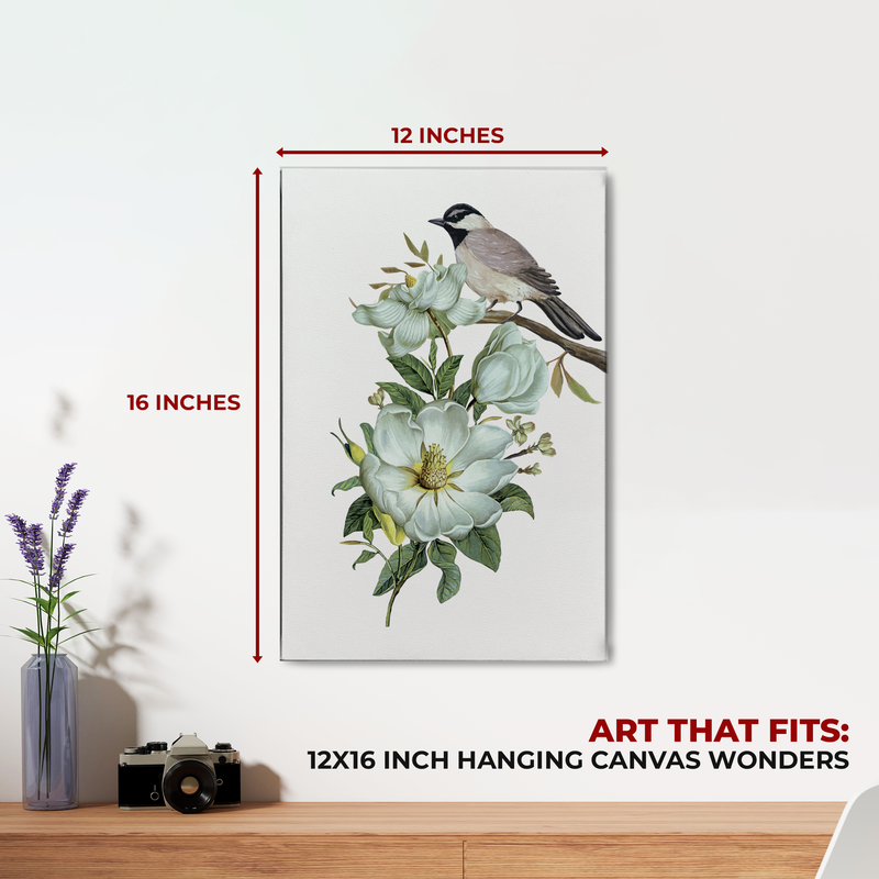WHITE MAGNOLIA FLOWER CANVAS
