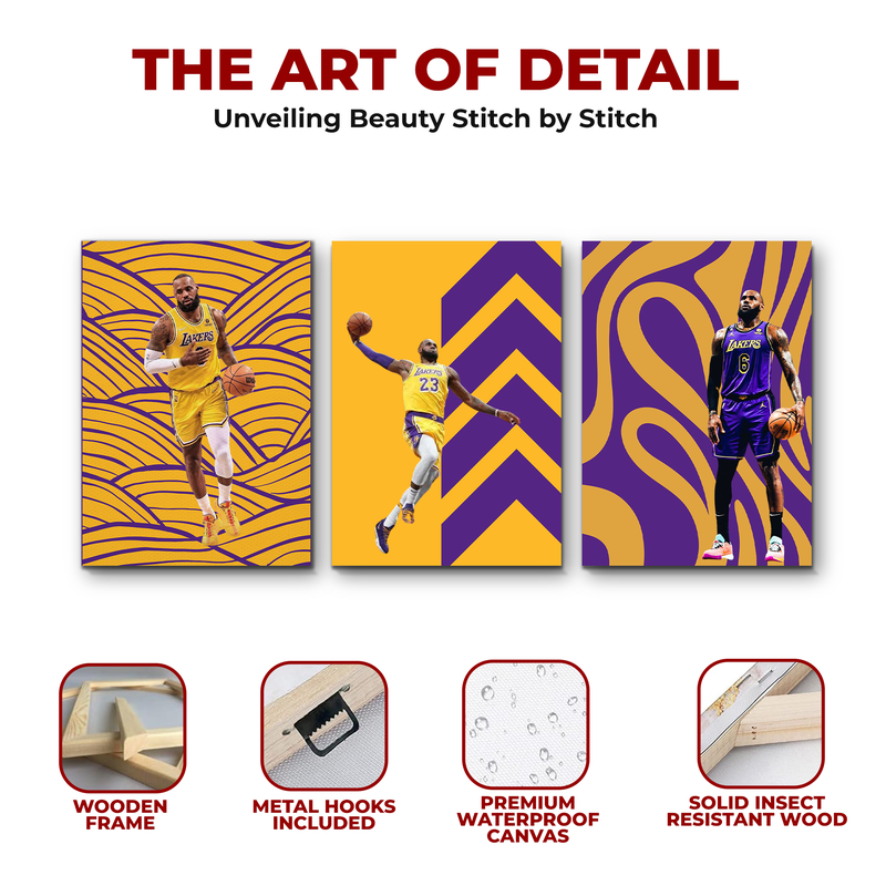 JAMES/ LAKERS WALL CANVAS