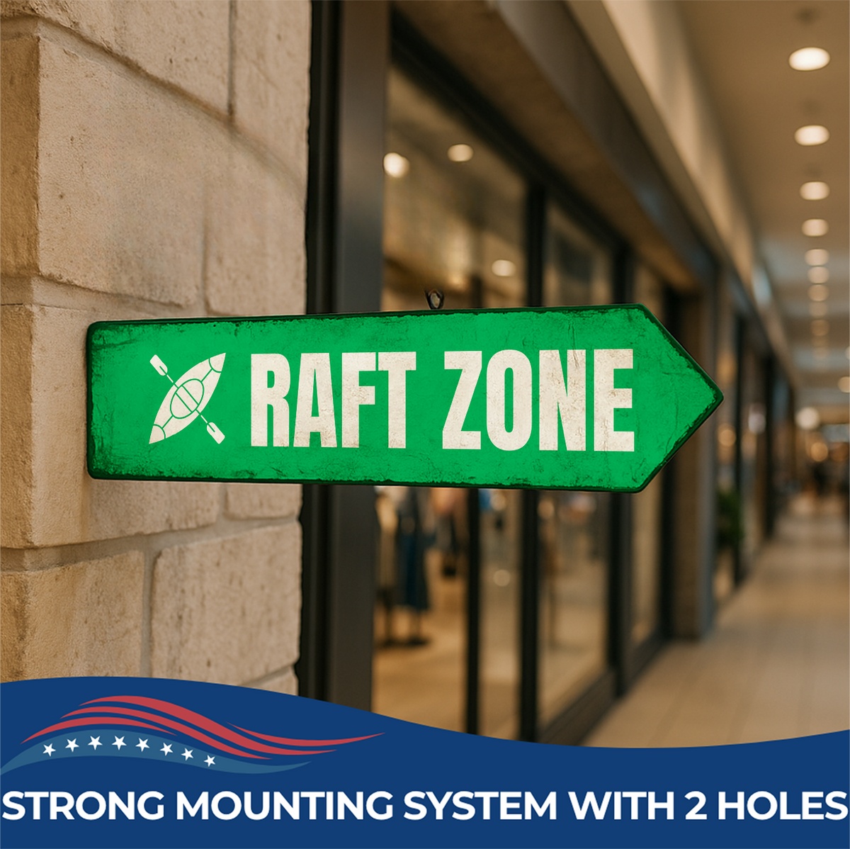 Build A Raft Sign RAFT ZONE SIGN – Signtextile