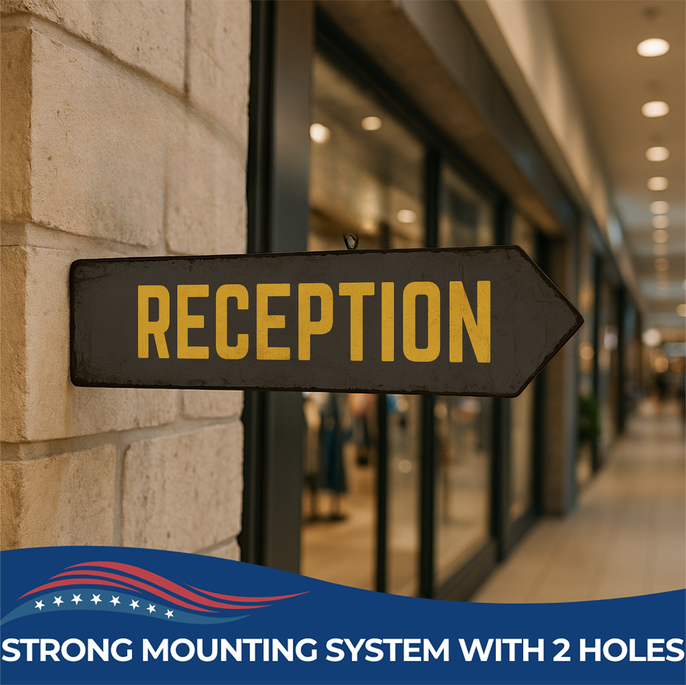 Floating Reception Sign RECEPTION SIGN – Signtextile