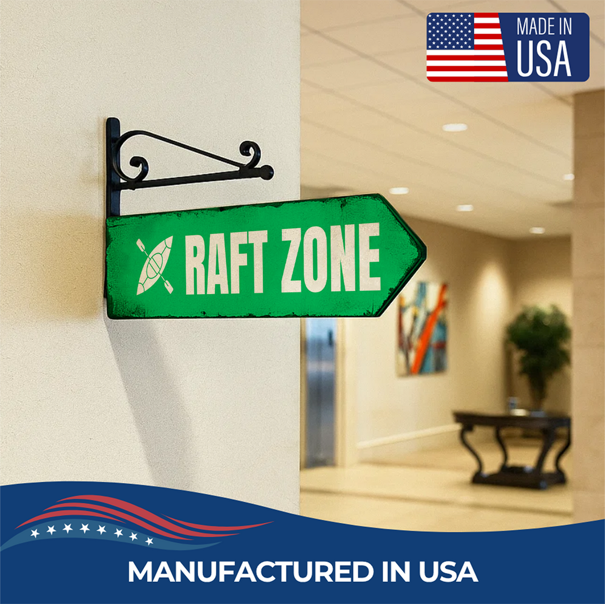 Build A Raft Sign RAFT ZONE SIGN – Signtextile