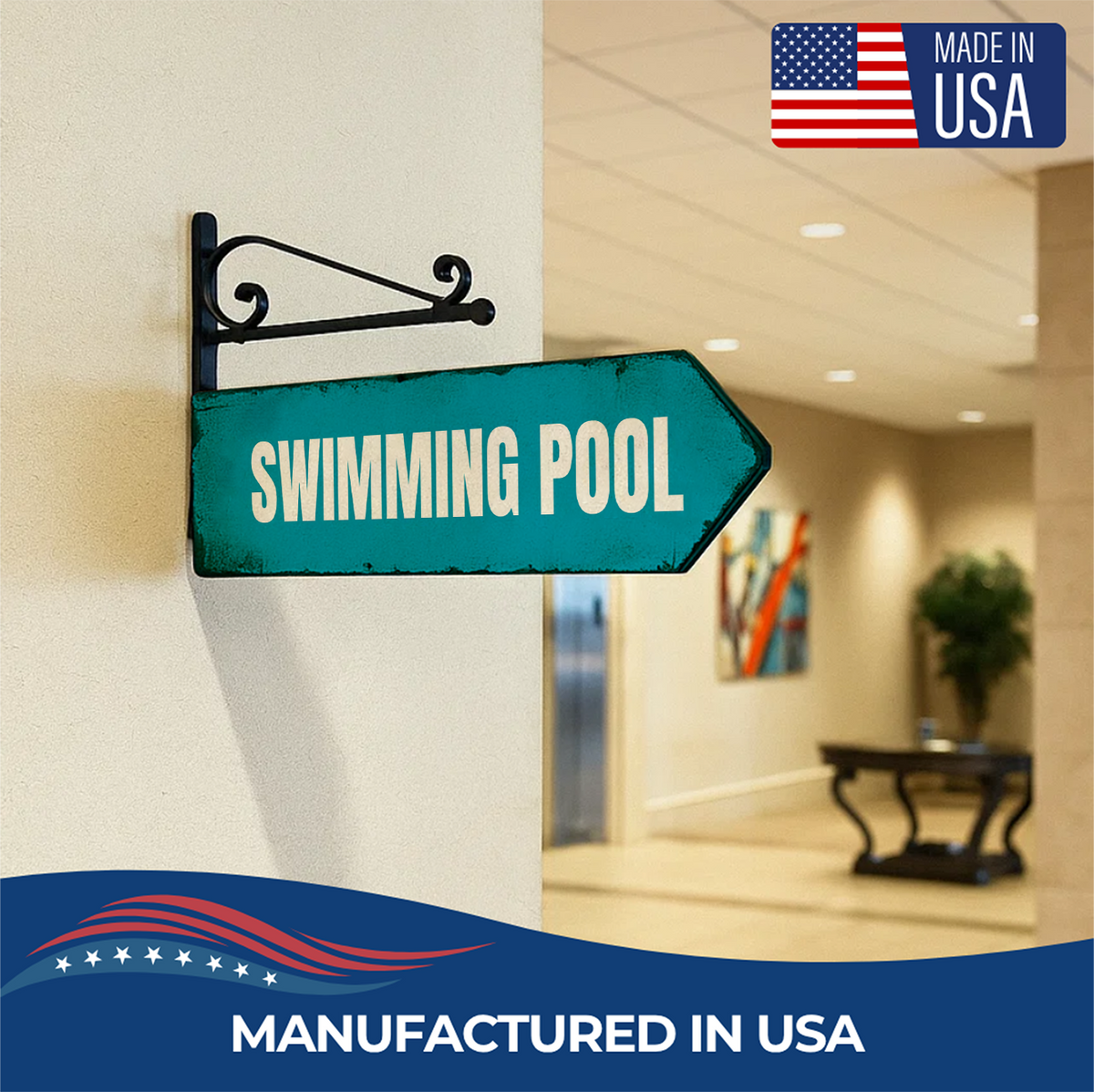 Active Pool Sign SWIMMING POOL SIGN – Signtextile