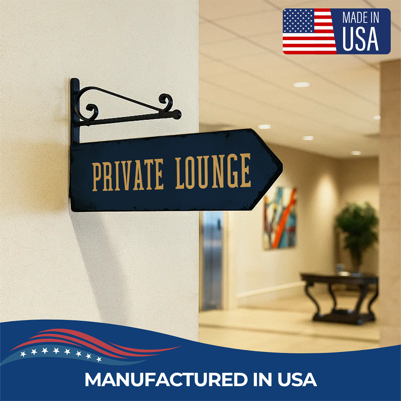 Client Lounge Sign PRIVATE LOUNGE SIGN – Signtextile
