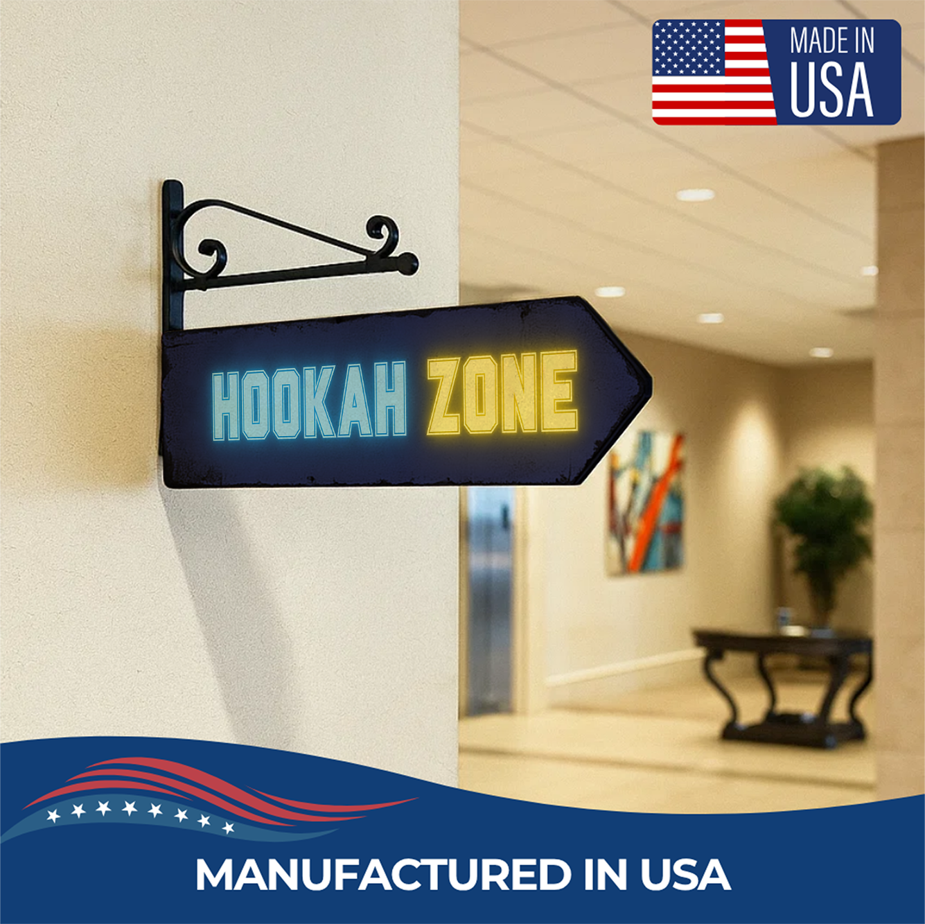 HOOKAH ZONE SIGN
