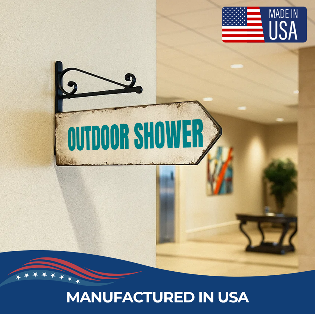 OUTDOOR SHOWER SIGN