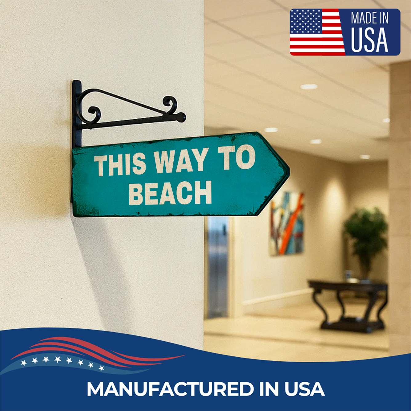 THIS WAY TO BEACH SIGN