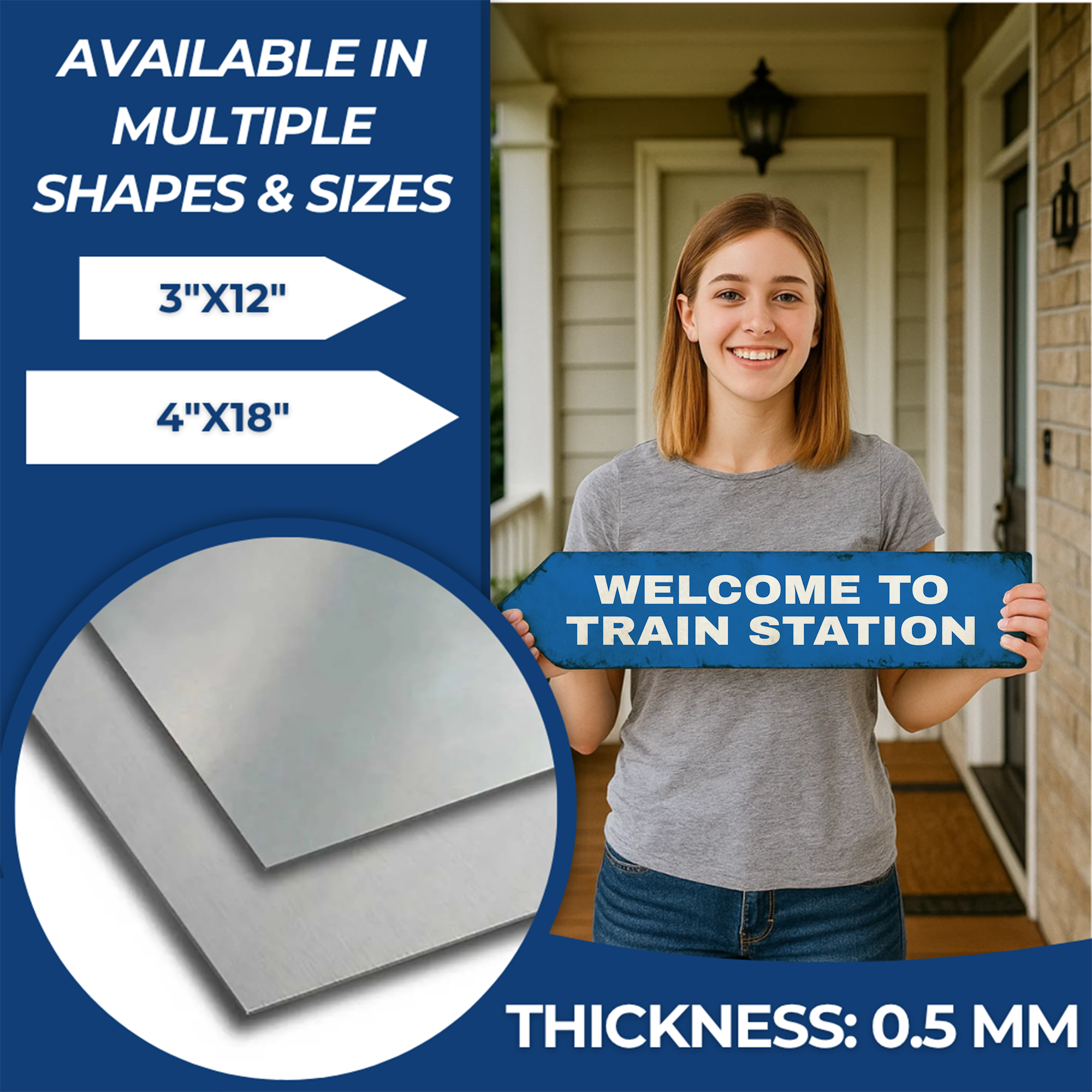 WELCOME TO TRAIN STATION SIGN