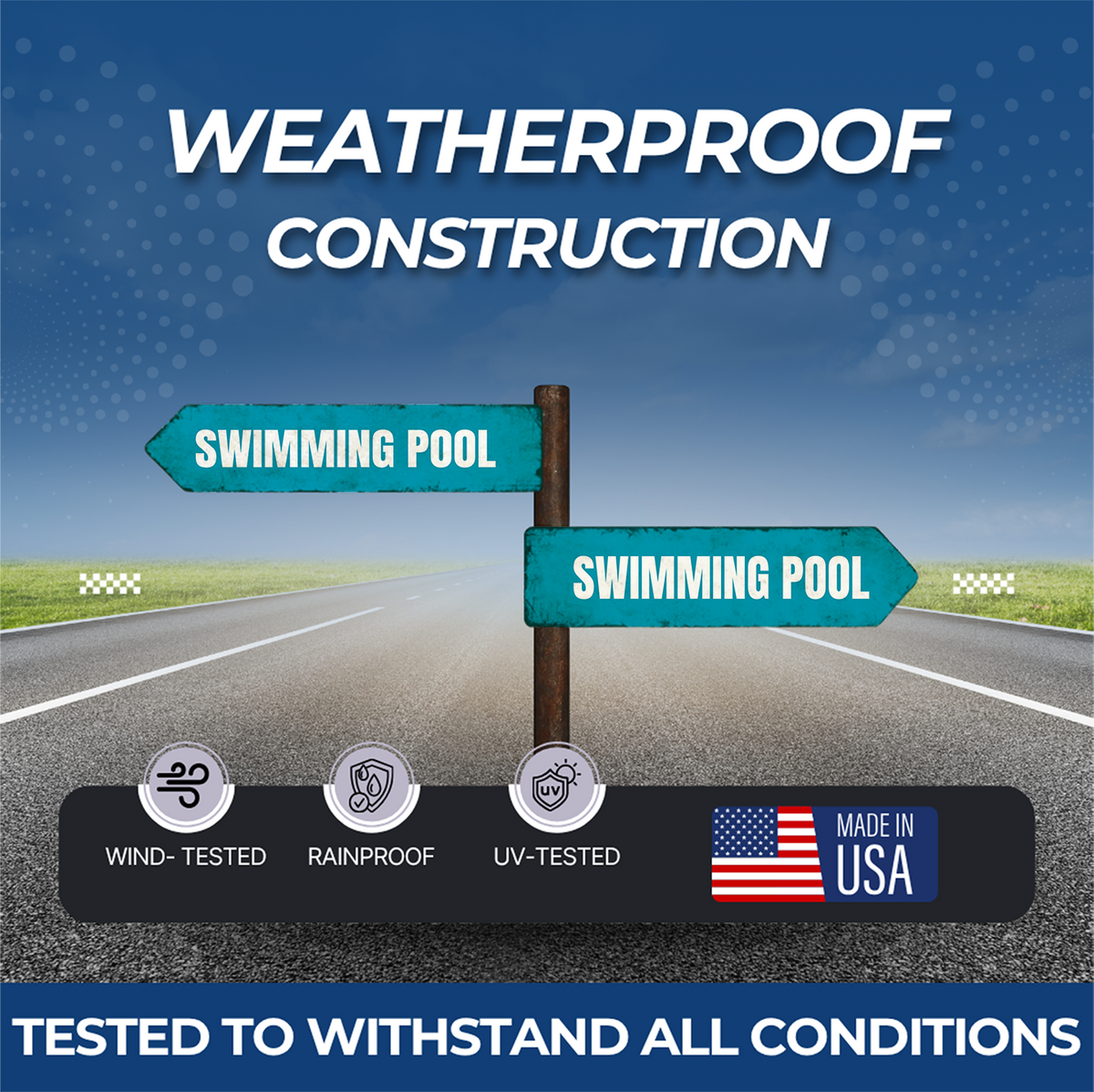 Active Pool Sign SWIMMING POOL SIGN – Signtextile