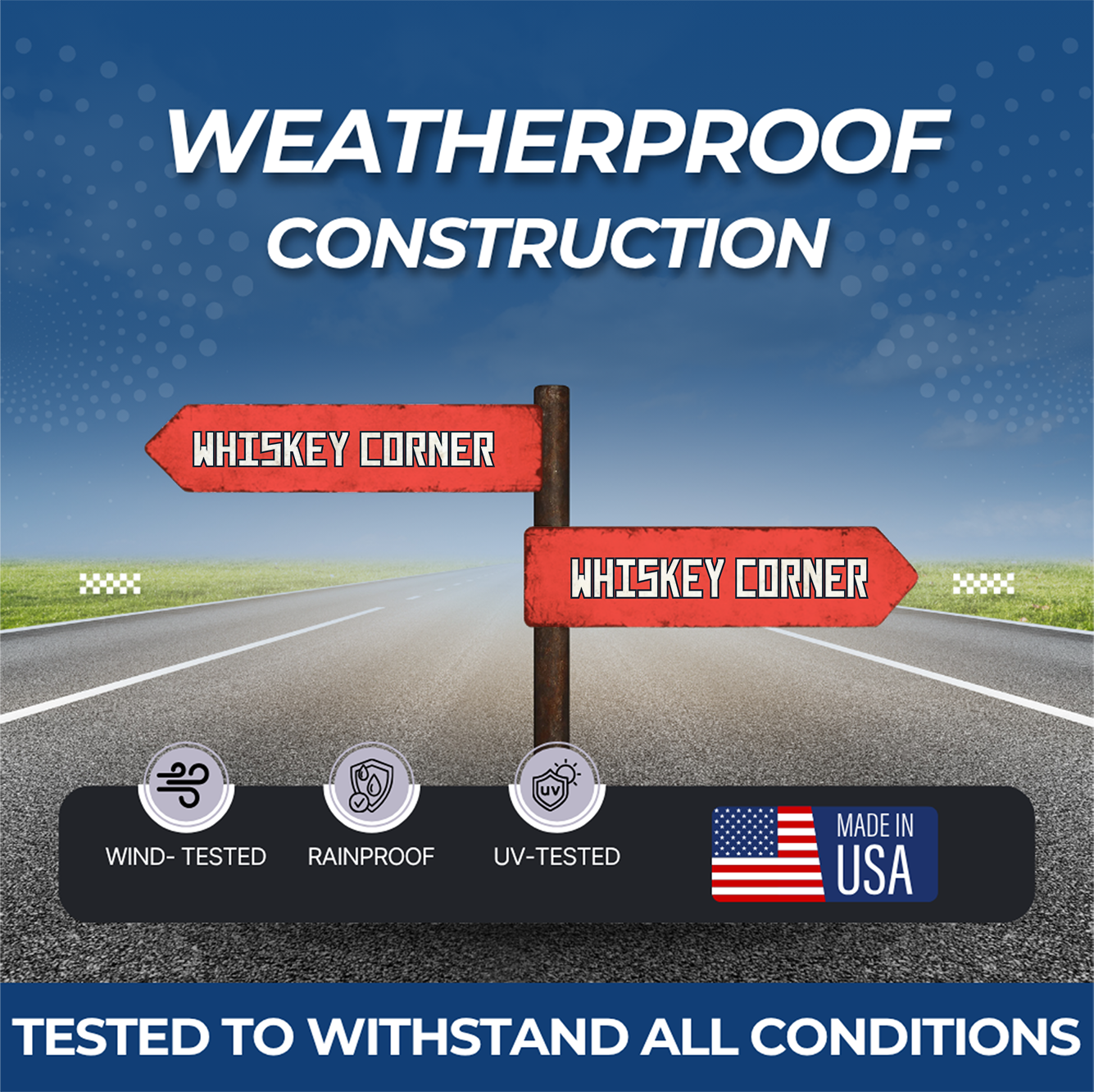 WHISKEY CORNER SIGN