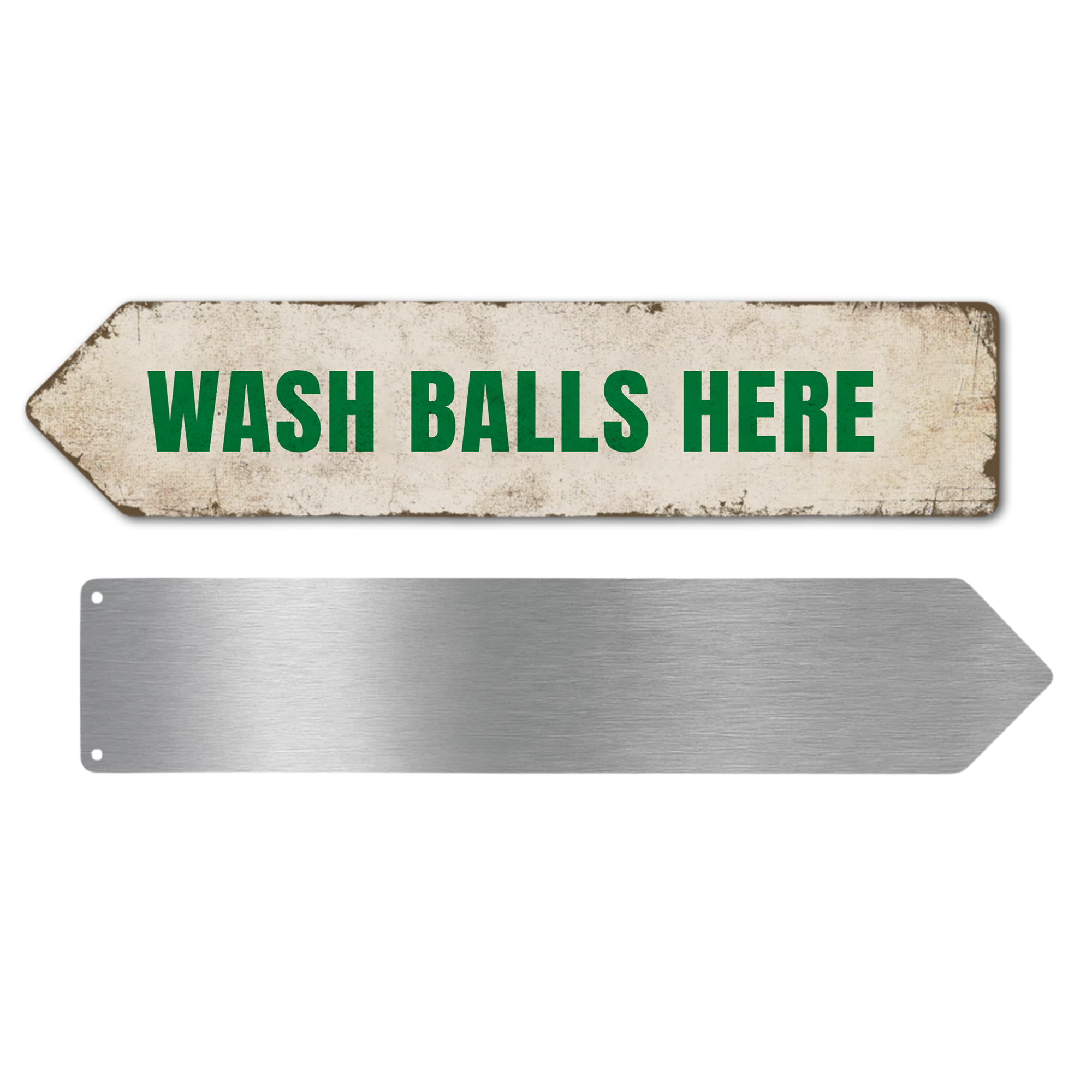WASH BALLS HERE SIGN