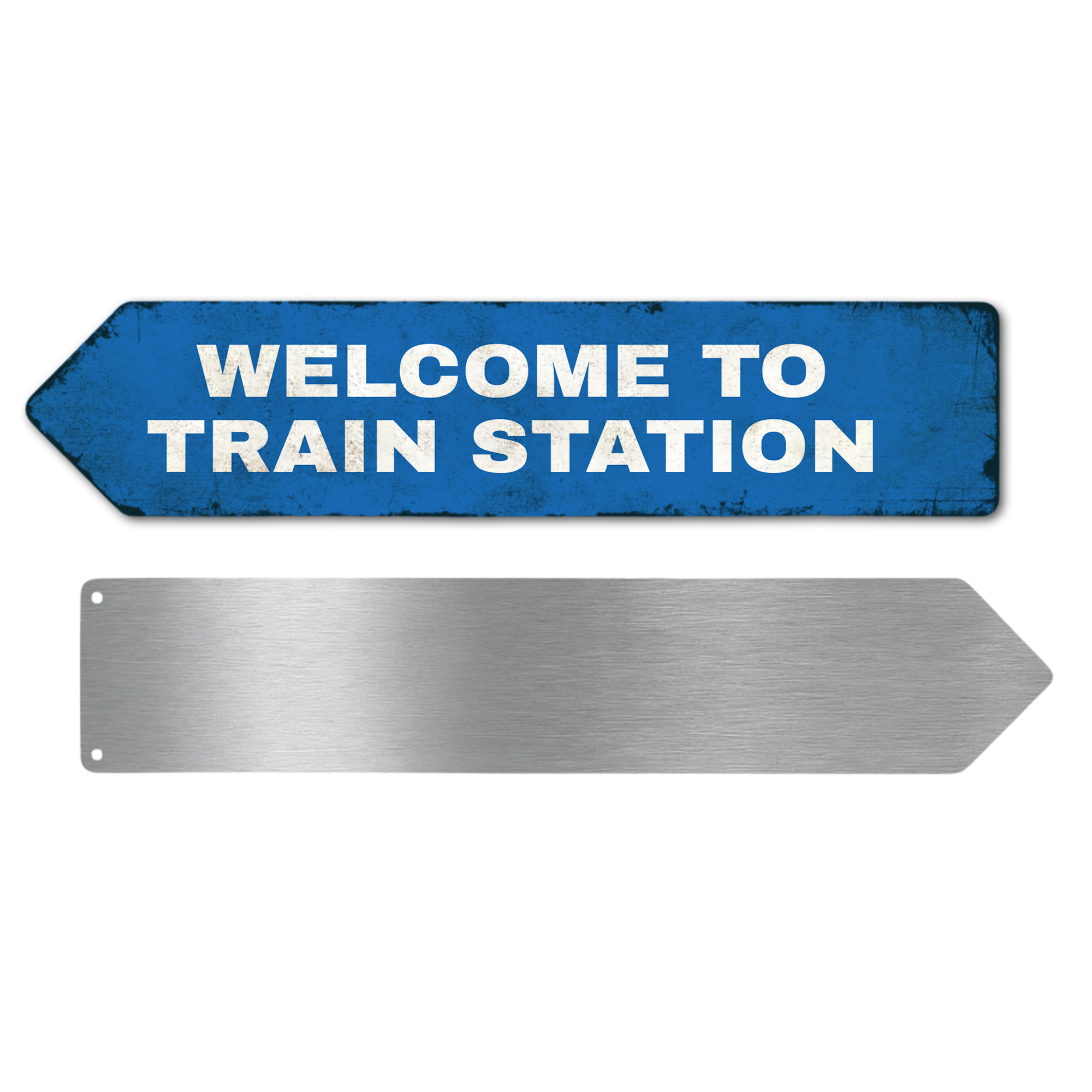 WELCOME TO TRAIN STATION SIGN