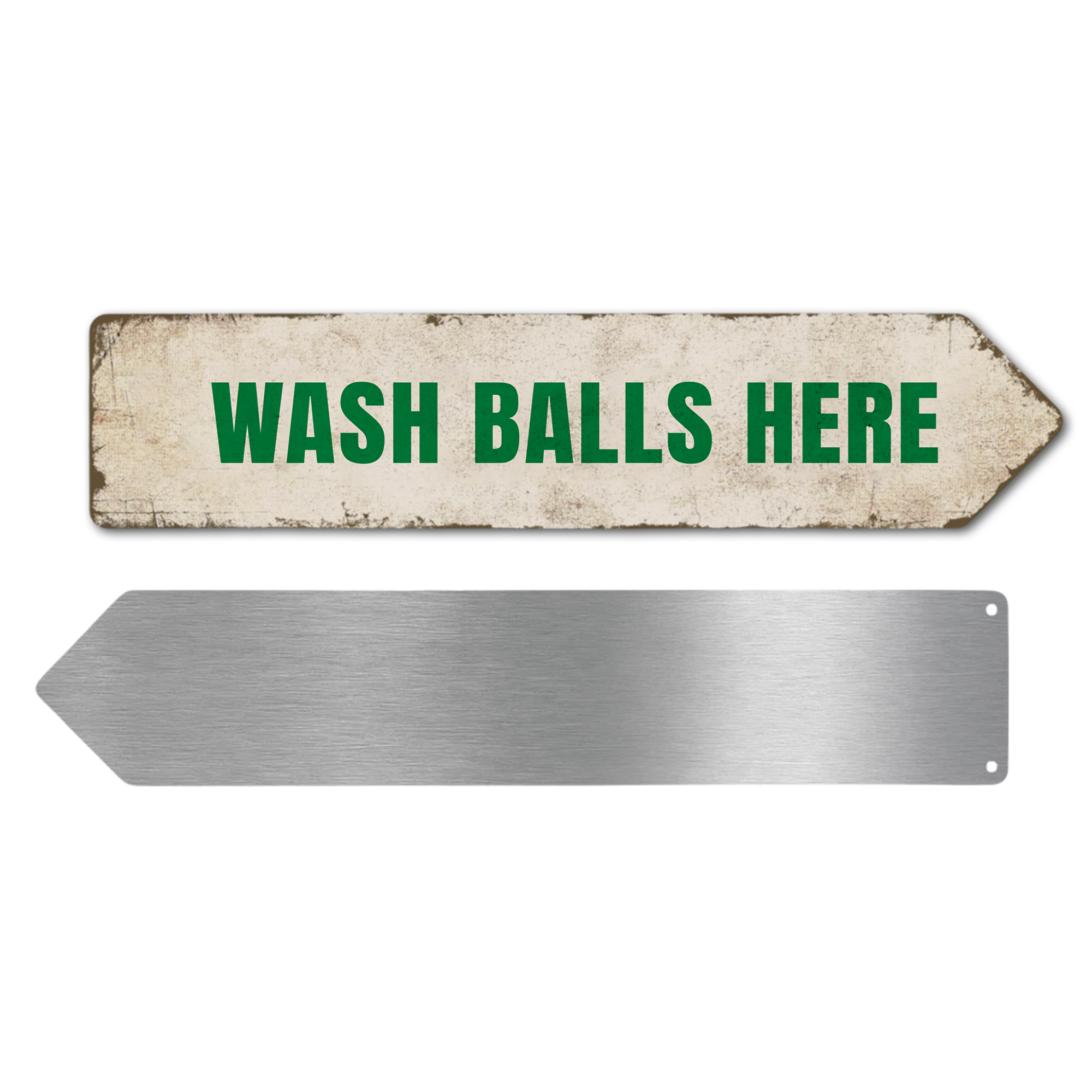 WASH BALLS HERE SIGN