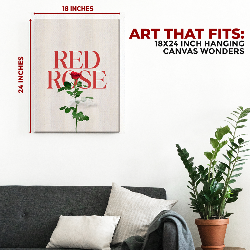 RED ROSE CANVAS DECOR