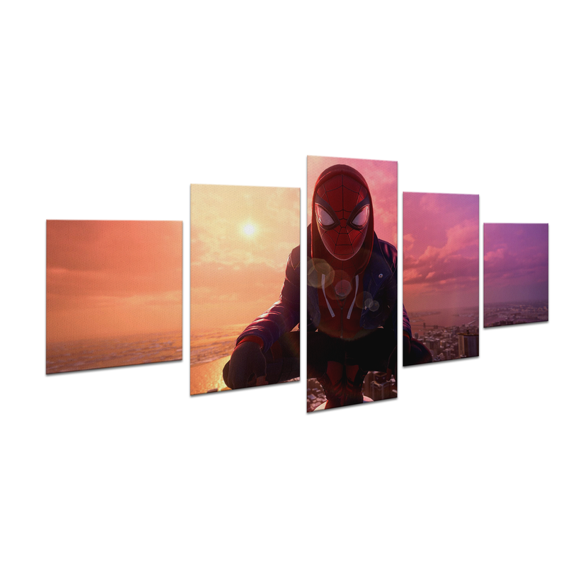 SPIDER-MAN SUNSET CITY WALL CANVAS