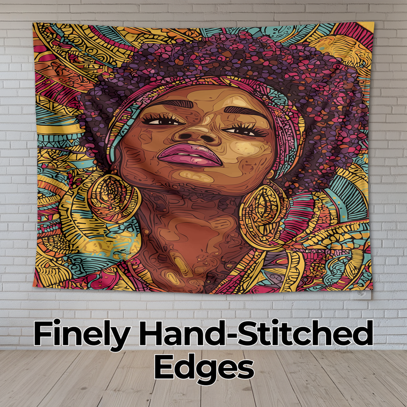 BLACK GIRL MAGIC SHINE WALL TAPESTRY