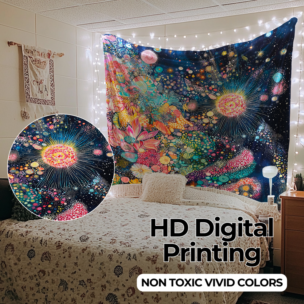 COSMIC BLOOM WALL TAPESTRY