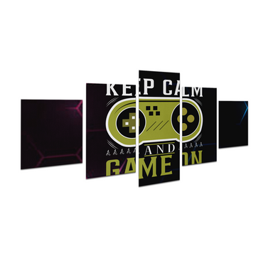KEEP CALM & GAME ON WALL CANVAS