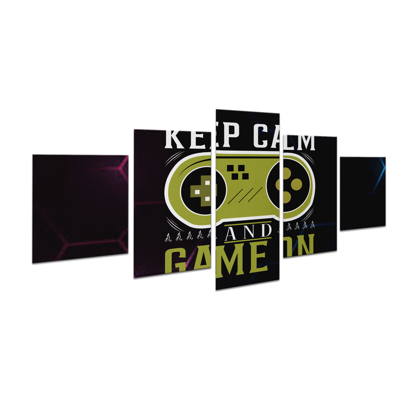 KEEP CALM & GAME ON WALL CANVAS