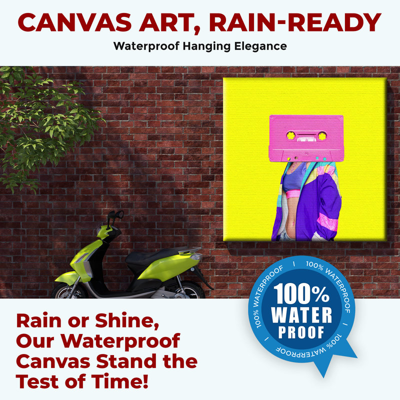 FASHION RETRO CASSETTE DECOR CANVAS