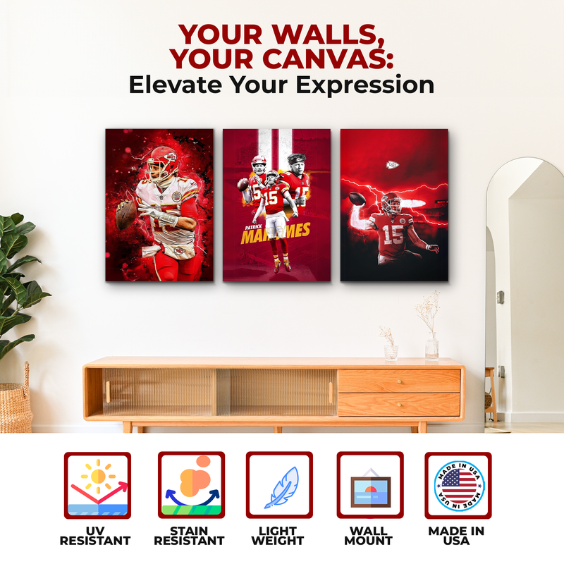PATRICK MAHOMES KC CHIEFS WALL CANVAS