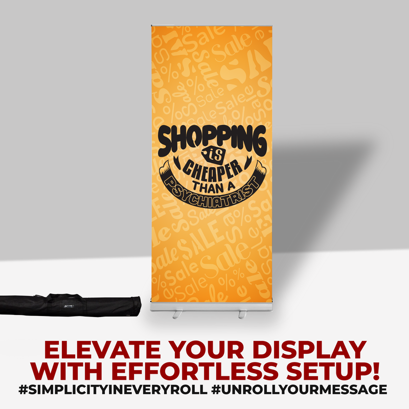 SHOPPING CURE BANNER RETRACTABLE