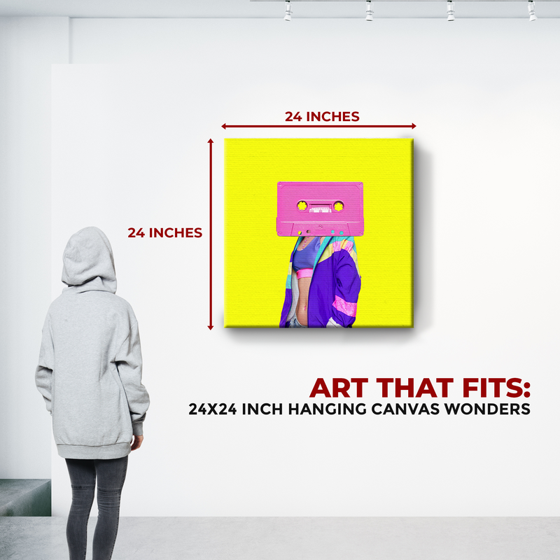 FASHION RETRO CASSETTE DECOR CANVAS