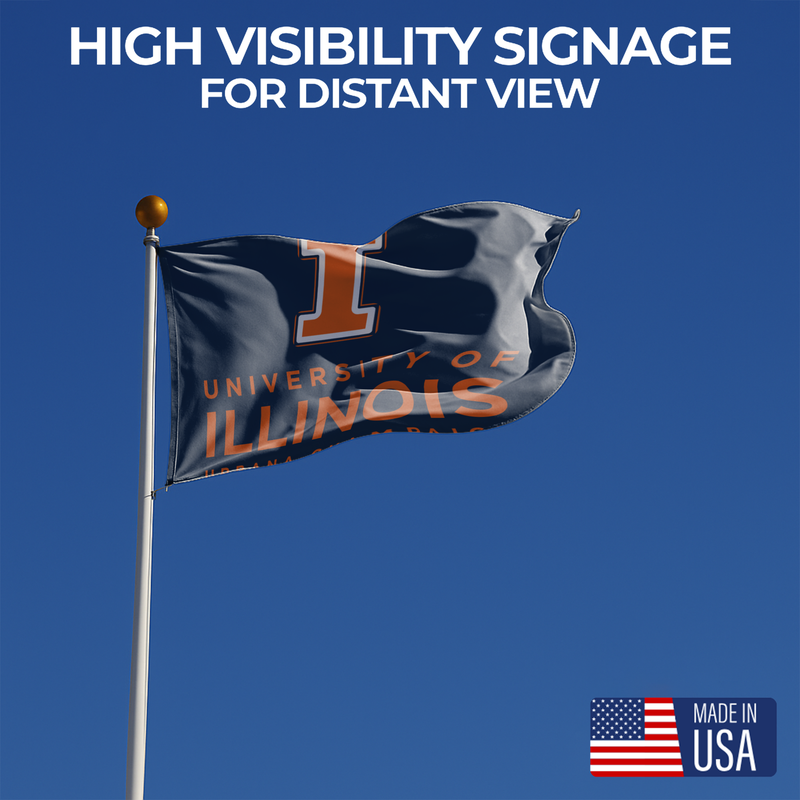 ILLINOIS URBANA-CHAMPAIGN UNIVERSITY FLAG