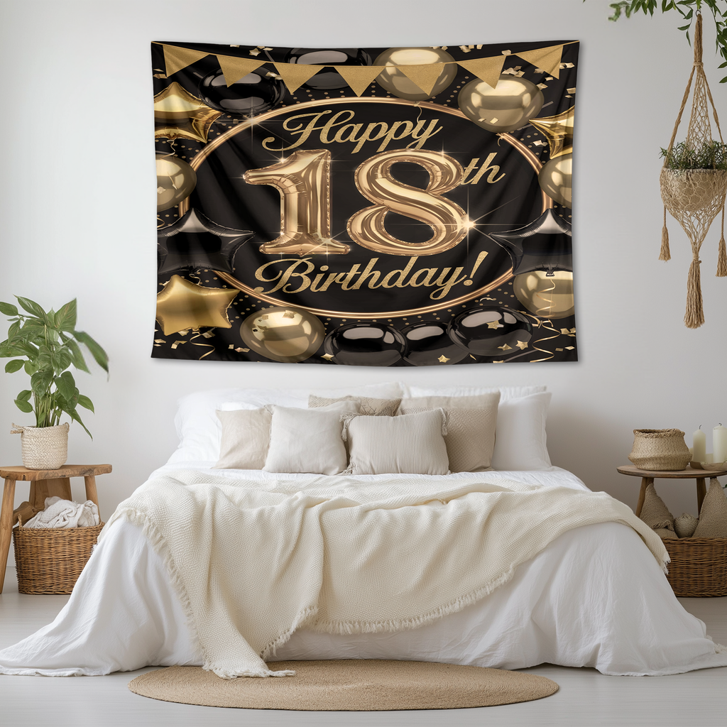 18TH BIRTHDAY WALL TAPESTRY