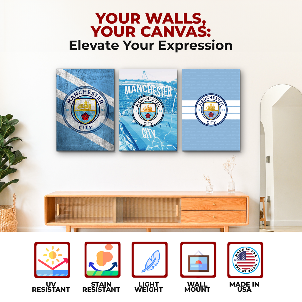 MANCHESTER CITY FC WALL CANVAS