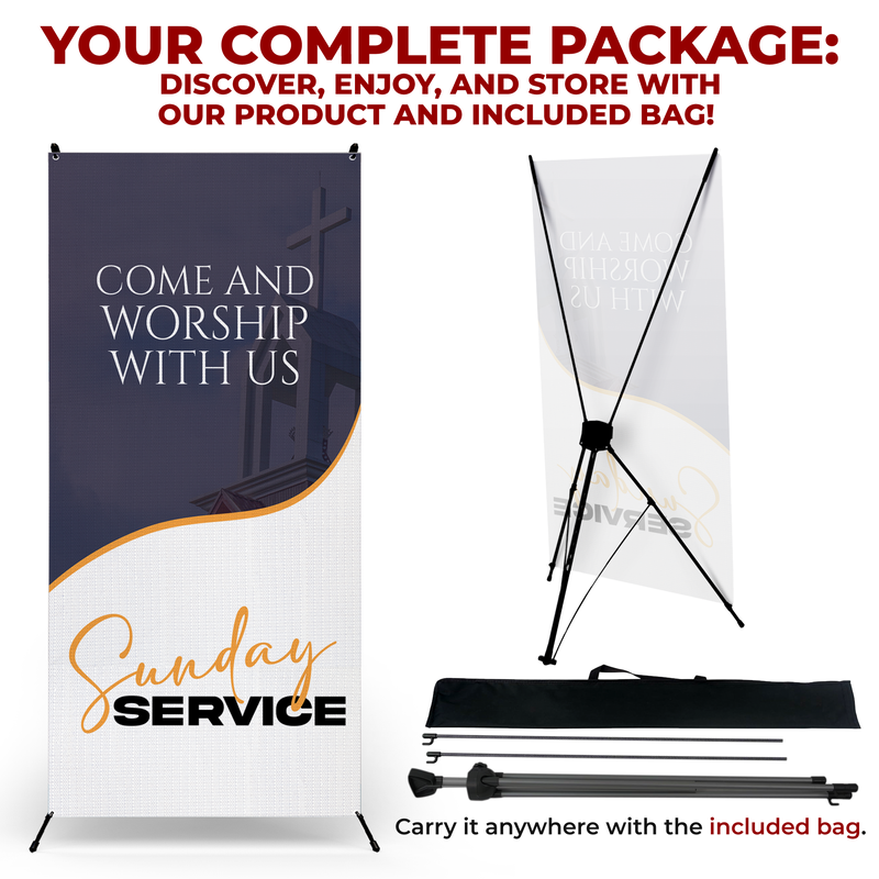 WORSHIP SUNDAY SERVICE X-BANNER