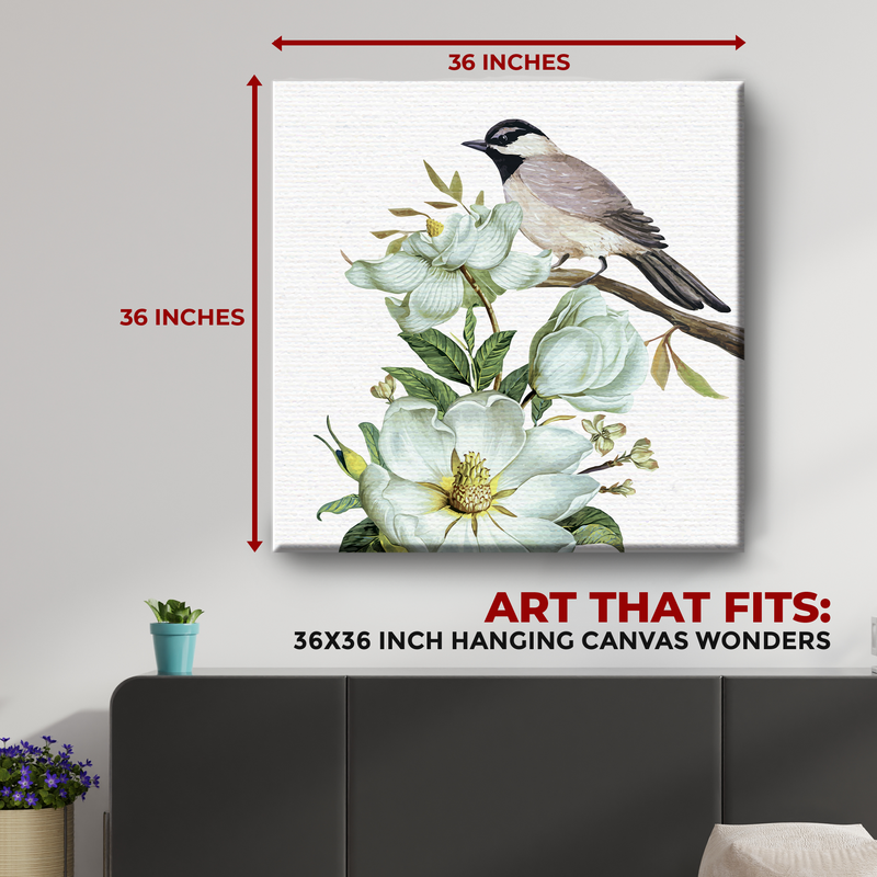 WHITE MAGNOLIA FLOWER CANVAS