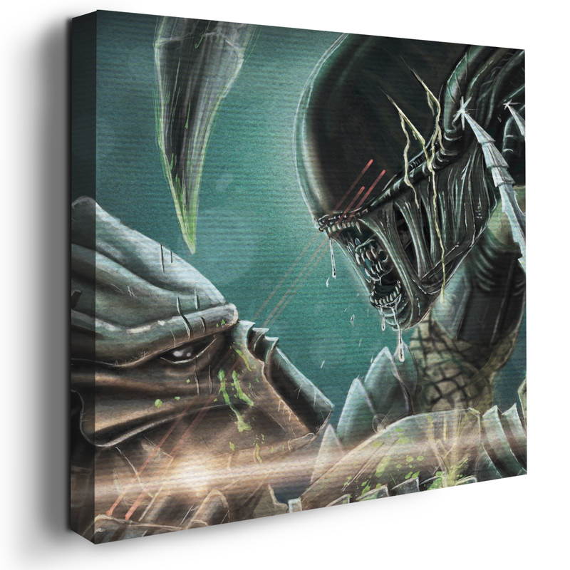 ALIENS VS PREDATOR WALL CANVAS DECOR