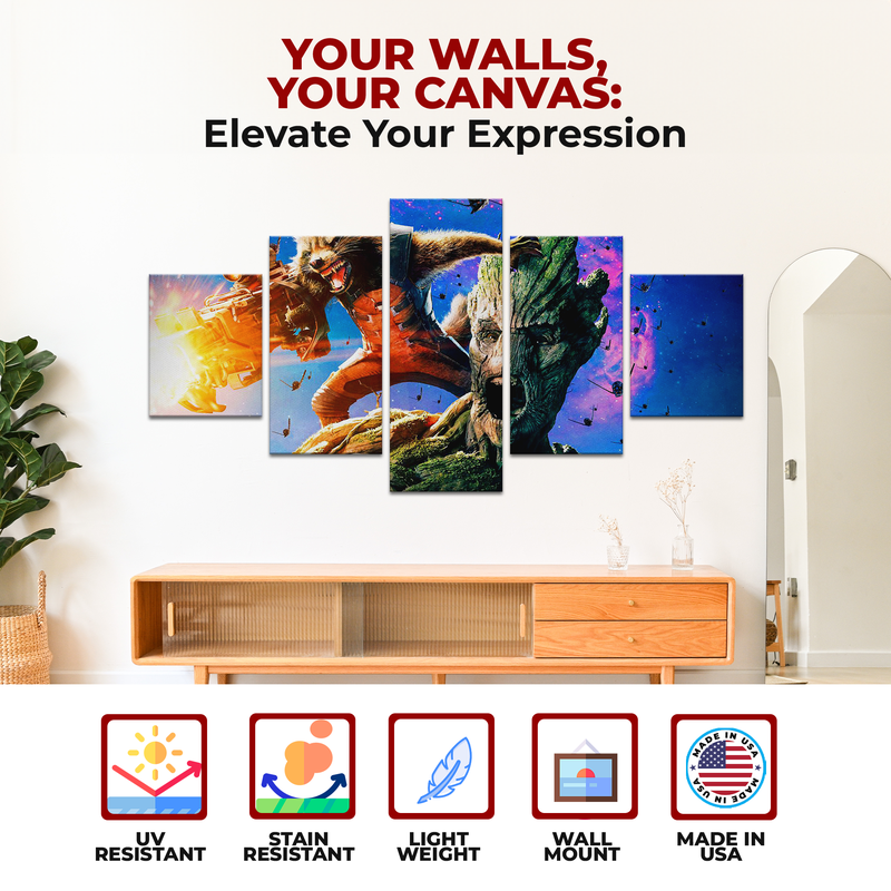 GROOT & ROCKET WALL CANVAS