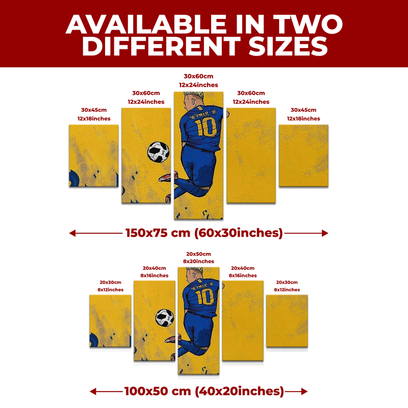 NEYMAR JR COMIC STYLE DECOR CANVAS