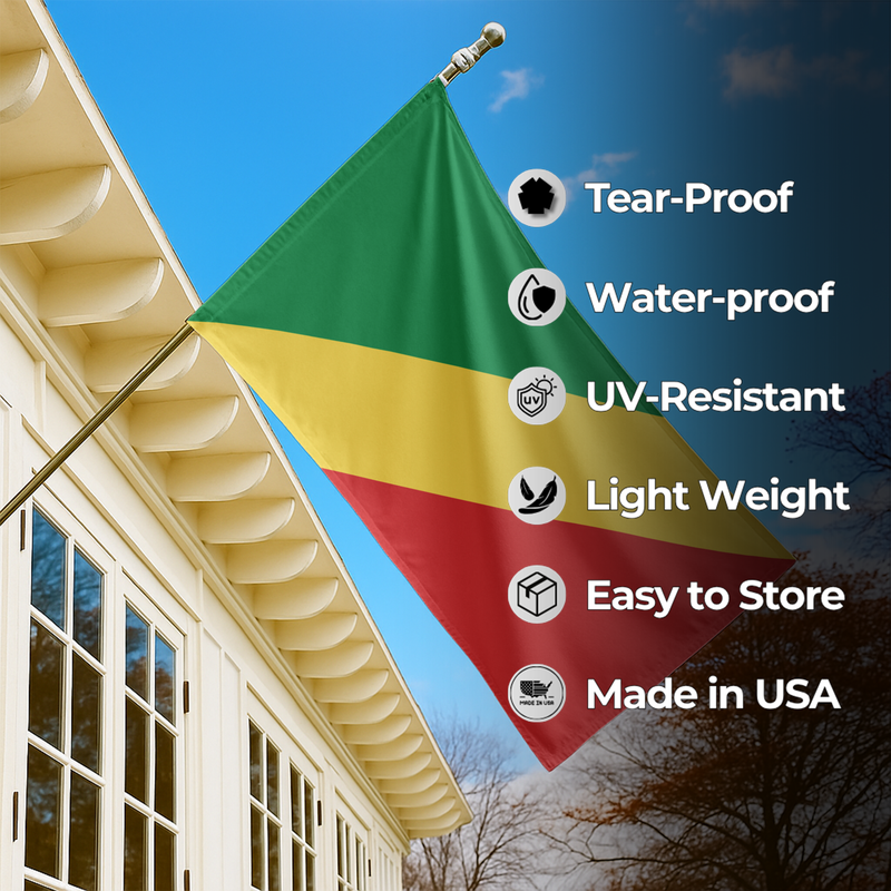 REPUBLIC OF THE CONGO-BRAZZAVILLE FLAG