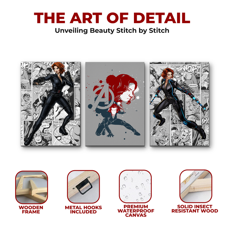 BLACK WIDOW CANVAS DECOR