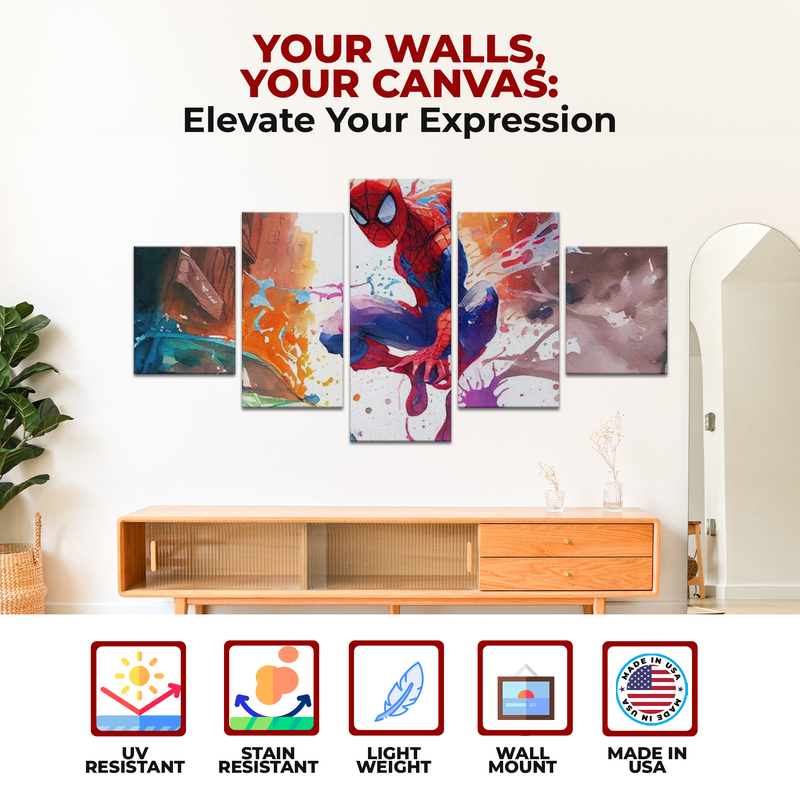 SPIDERMAN SPLASH ART CANVAS DECOR