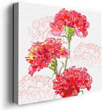 CARNATION SPLASH ART CANVAS