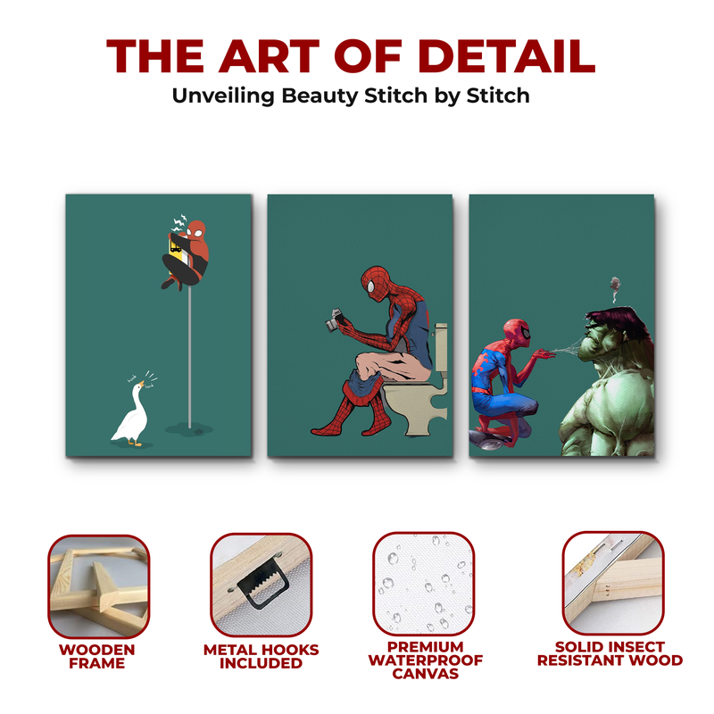 FUNNY SPIDERMAN CANVAS DECOR