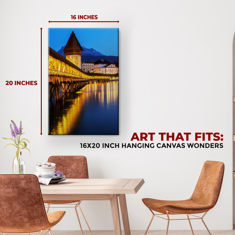 CHAPEL BRIDGE SWITZERLAND CANVAS DECOR