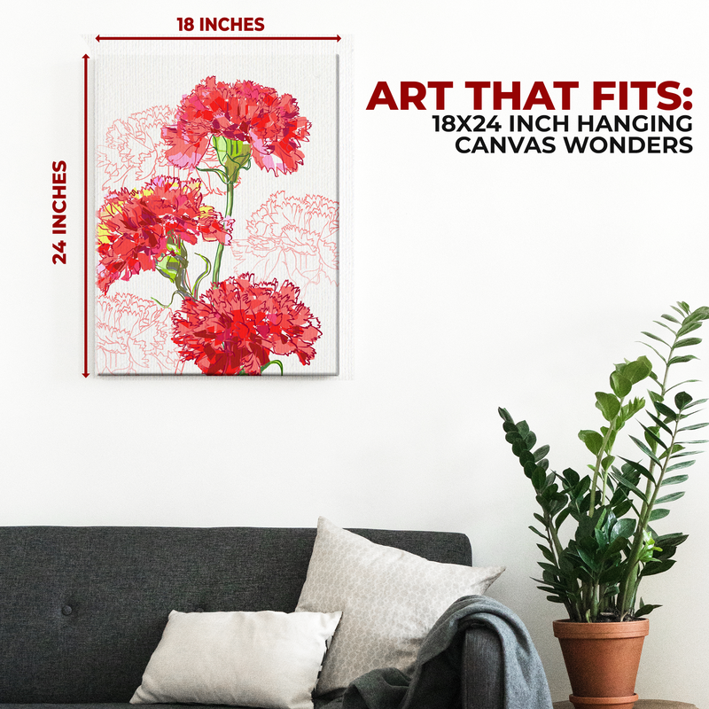 CARNATION SPLASH ART CANVAS