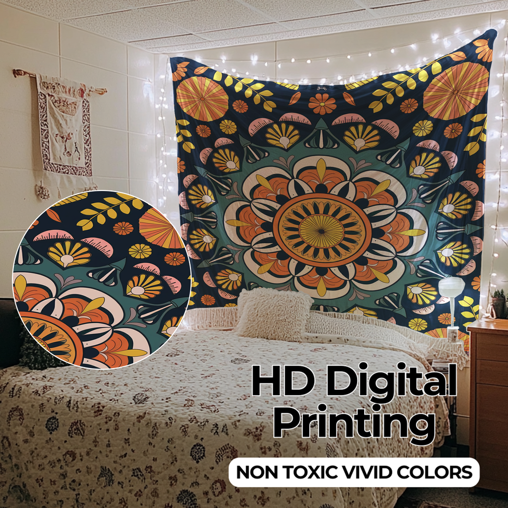 VIBRANT MANDALA TAPESTRY