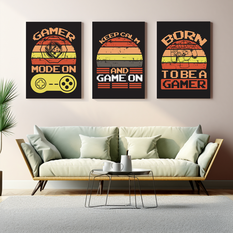 KEEP CALM & GAME ON CANVAS DECOR