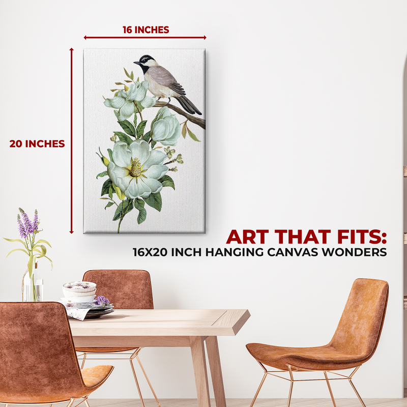 WHITE MAGNOLIA FLOWER CANVAS