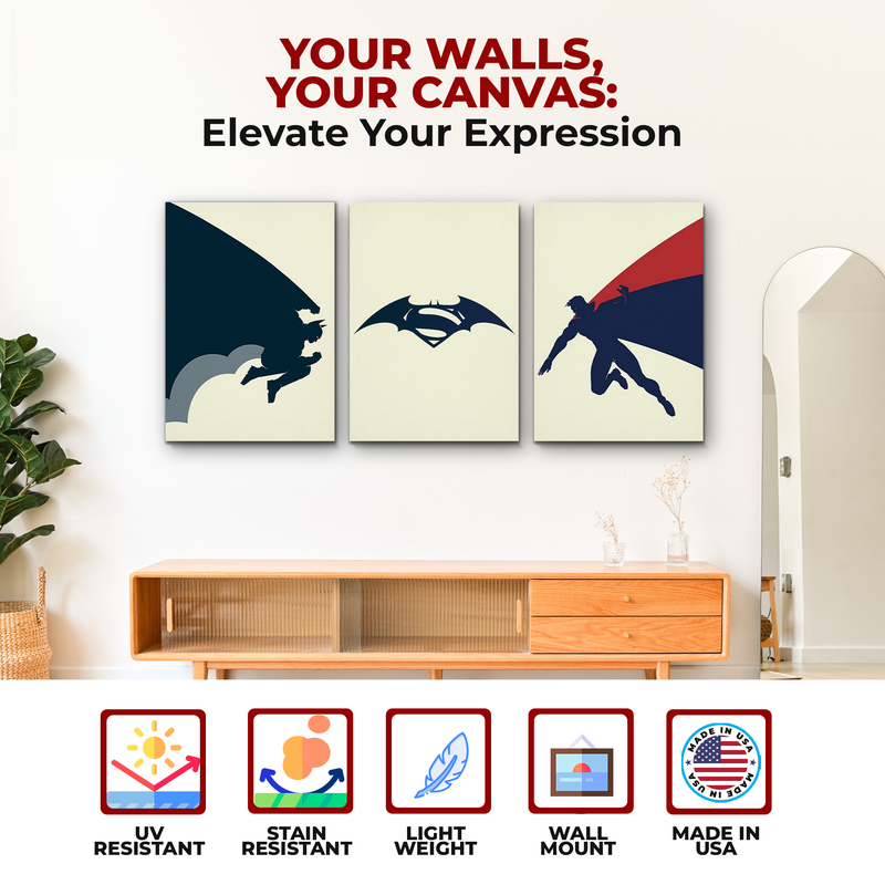 BATMAN & SUPERMAN WALL CANVAS