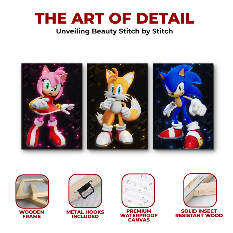 SONIC & FRIENDS CANVAS DECOR
