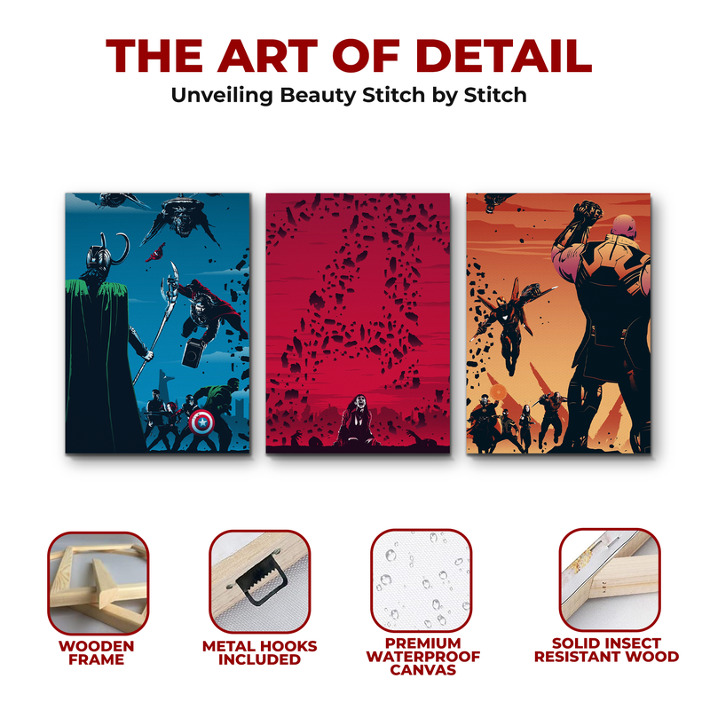 MARVEL UNIVERSE CARTOON CANVAS DECOR