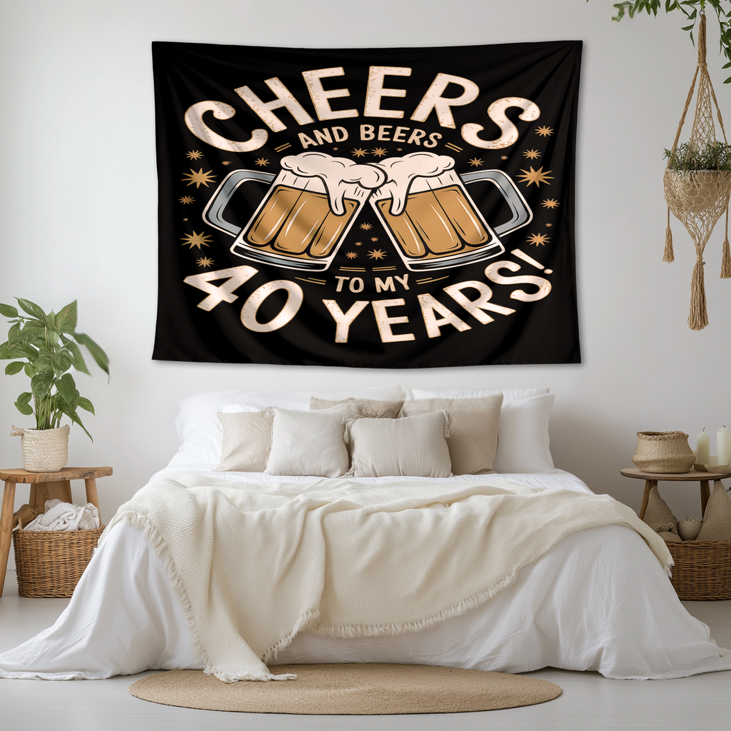 40TH BIRTHDAY WALL TAPESTRY